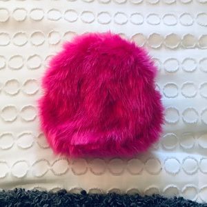 Current Mood Pink faux fur mini backpack